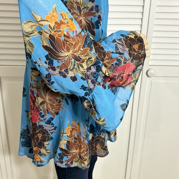 NWT City Chic Lydia Top Peacock Floral Blouse Size 20 - Picture 9 of 13